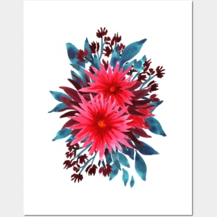 Spider flowers bouquet Posters and Art